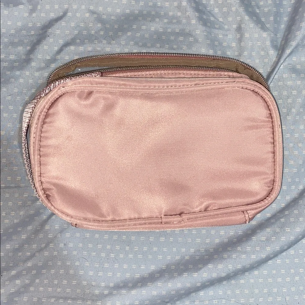 Compact Pink Travel Cosmetic Case - Clear Window - Picture 3 of 3